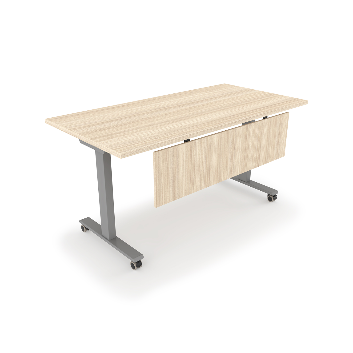 Connect Training Table with Modesty, 24" x 72" - Flat Edge Top - Image 3